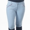 Pantaloni da equitazione donna Flags & Cup Mendoza - Azzurro