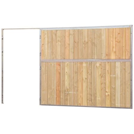 Facciata di box in legno massello 3 m (senza porta) La Gée