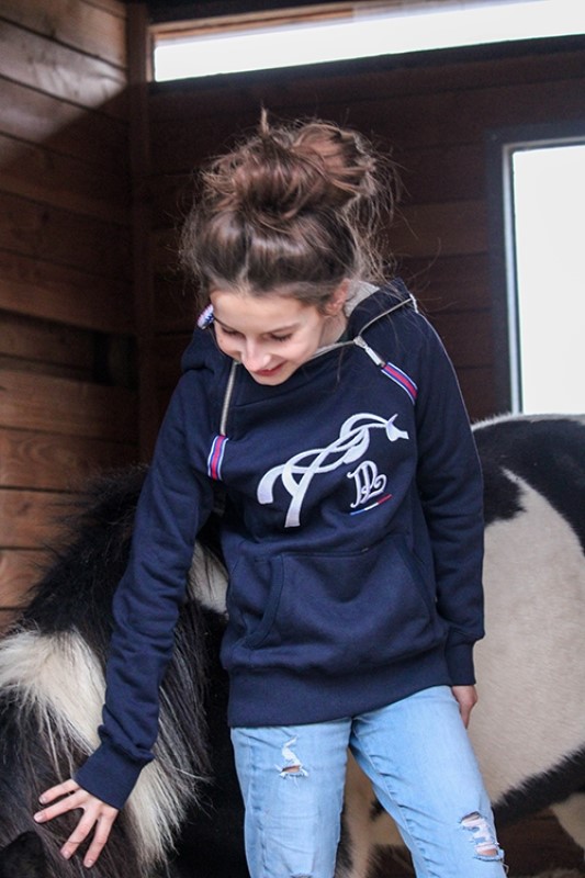 Felpa Eden by PL con doppia zip Blu navy Felpa Eden by PL con doppia zip Blu navy