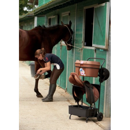Carrello porta-sella con bauletto per la pulizia Box Colors La Gée