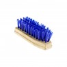 Spazzola per zoccoli Horze con base in legno - Blu