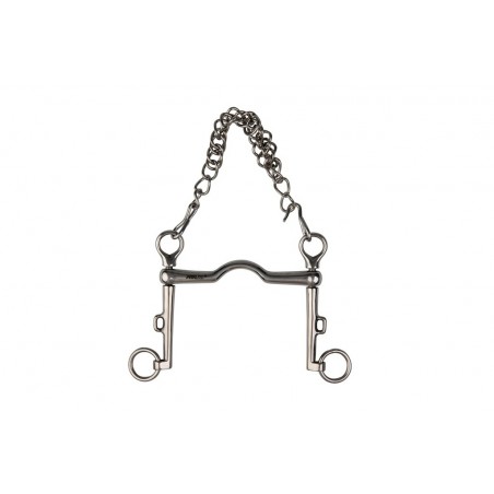 Morso da briglia Metalab con passaggio per la lingua