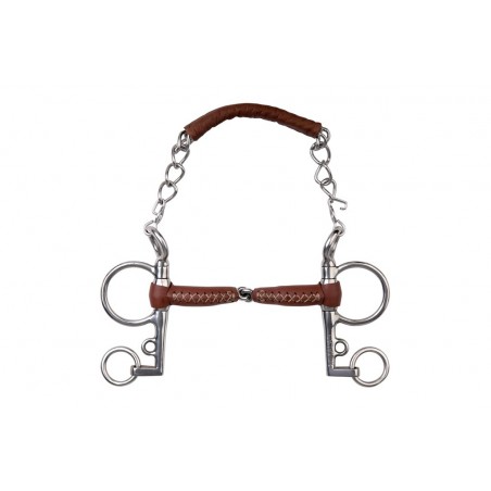 Filet Pelham Metalab Pinchless in cuoio spezzato