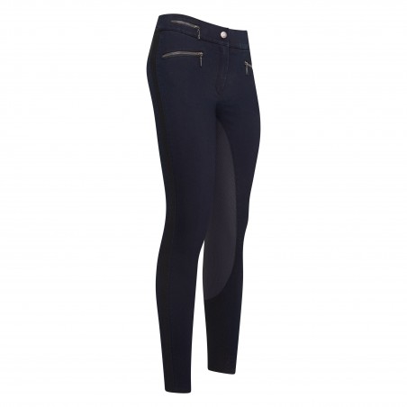 Pantaloni da equitazione Euro-Star Onyx denim full grip