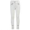 Pantaloni da equitazione HV Polo June Girls FullGrip - Bianco