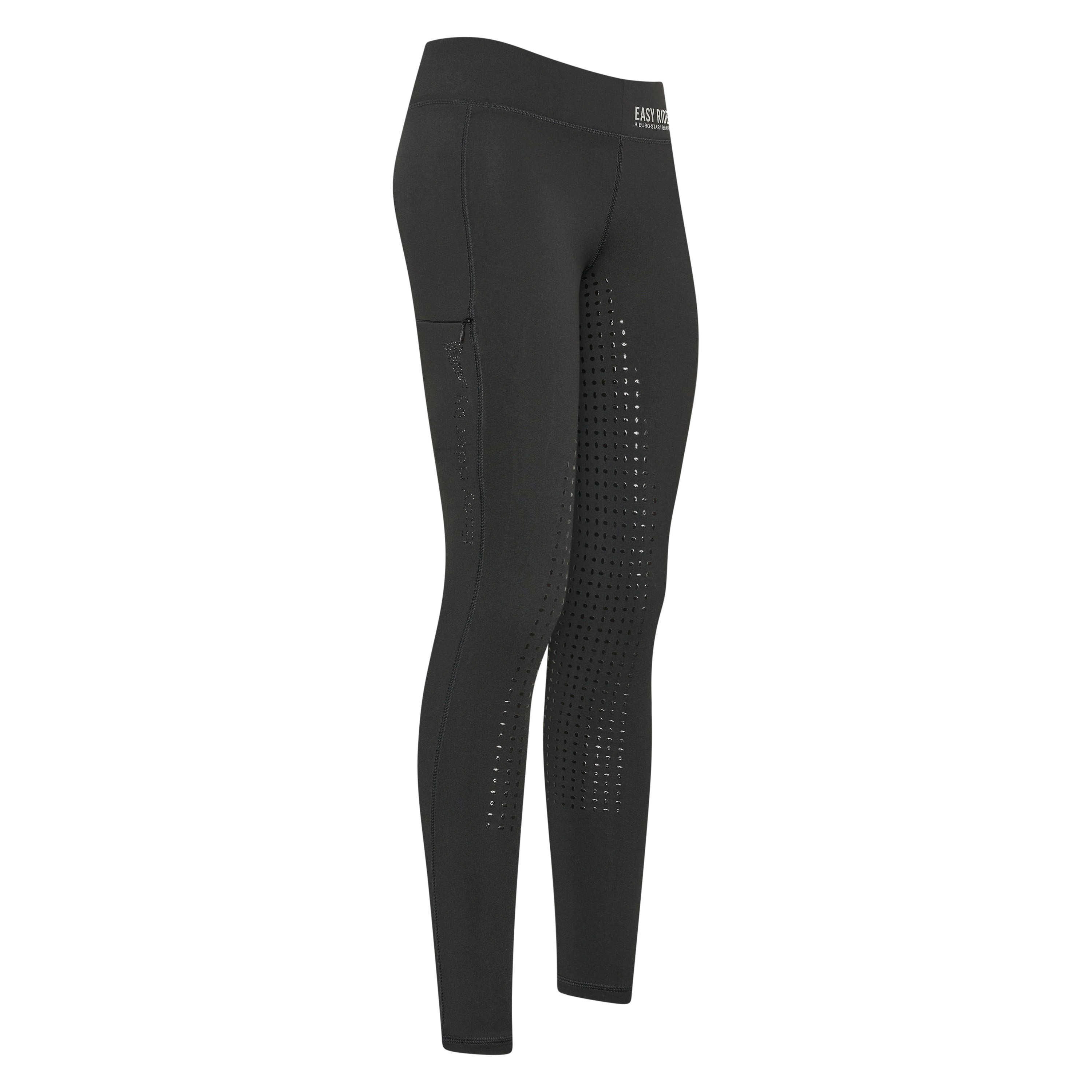 Leggings da equitazione Easy Rider Lana FullGrip Nero