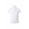 Polo da concorso a maniche corte con volant Christel per bambini Horze - Bianco