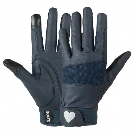 Guanti Horze con stampa a cuore scintillante per bambini