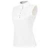 Polo Equithème Mesh Colori SM - Bianco / marrone / bianco