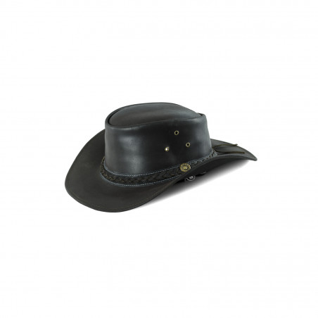 Cappello western intrecciato in pelle Lakota
