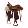 Sella Prime Lakota con seduta in pelle scamosciata - Marrone