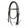 Briglia western Lakota Silver Wire con redini - Nero