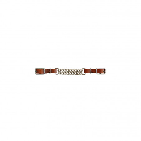 Bracciale in cuoio Lakota con doppia catena