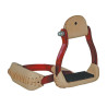 Staffili western Barrel Pool in alluminio colorato con suola in gomma - Rosso