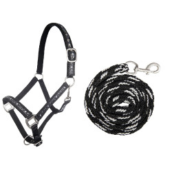 Set da cavezza e lunghina 180 cm con moschettone HKM Stars Set da cavezza e lunghina 180 cm con moschettone HKM Stars