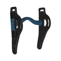 Morsetto Pelham snodato con passaggio per la lingua nero/blu Acavallo