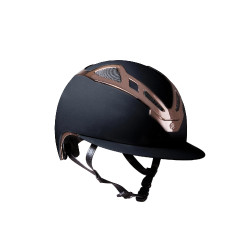 Casco Apex Chrome nero opaco/oro rosa da donna Suomy