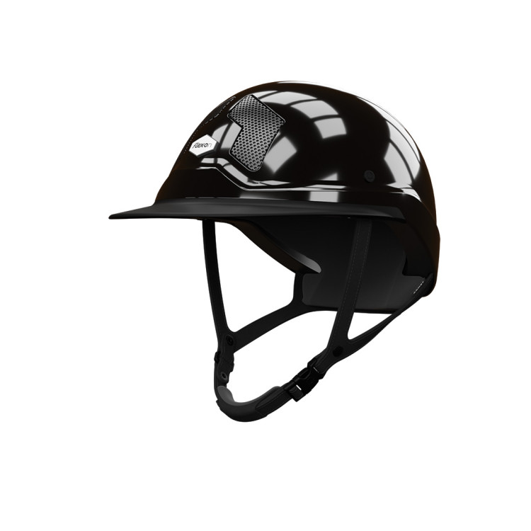 Casco Flex-on Armet nero visiera Mista Star Sottogola nera