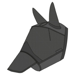 Maschera anti-mosche anti-UV Equithème 2 in 1