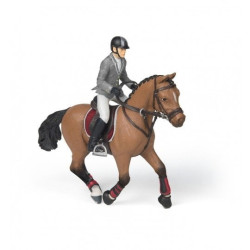 Figura Cavallo da concorso e cavaliere Papo
