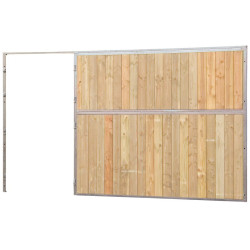 Facciata di box in legno pieno 4 m (senza porta) La Gée