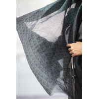 Stola Alix Pénélope Nero / blu petrolio Stola Alix Pénélope Nero / blu petrolio