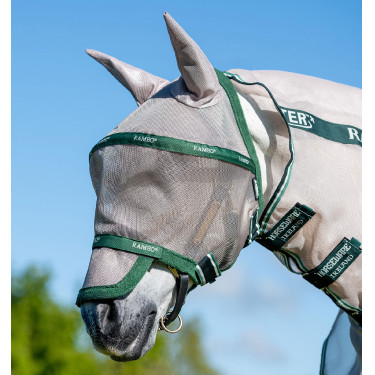 Maschera antimosche Horseware Rambo Plus Beige / verde