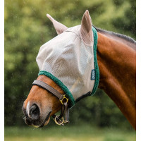 Maschera anti-mosche Horseware Amigo Beige / verde