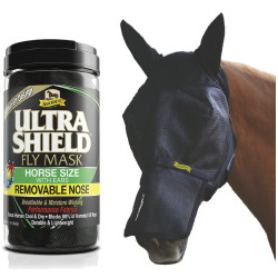 Maschera anti-mosche con orecchie e protezione per il naso Absorbine Ultrashield Maschera anti-mosche con orecchie e protezione per il naso Absorbine Ultrashield