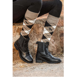 Stivali Horze in pelle Horze Kingston con doppia cerniera da donna Nero Stivali Horze in pelle Horze Kingston con doppia cerniera da donna Nero