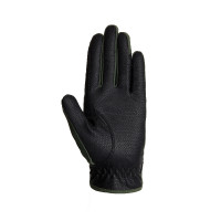 Guanti da equitazione B Vertigo Laia da donna con logo stampato Verde scarabeo Guanti da equitazione B Vertigo Laia da donna con logo stampato Verde scarabeo