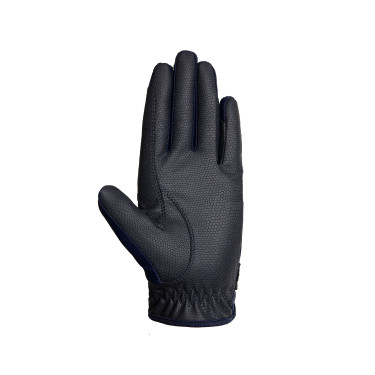Guanti da equitazione B Vertigo Laia da donna con logo stampato Blu marino scuro Guanti da equitazione B Vertigo Laia da donna con logo stampato Blu marino scuro