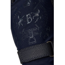 Guanti da equitazione B Vertigo Laia da donna con logo stampato Blu marino scuro Guanti da equitazione B Vertigo Laia da donna con logo stampato Blu marino scuro