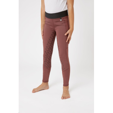 Leggings da equitazione in silicone Horze Leighton da ragazza con fondo integrale e fodera calda Leggings da equitazione in silicone Horze Leighton da ragazza con fondo integrale e fodera calda