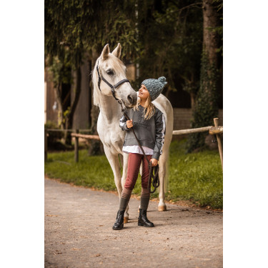 Leggings da equitazione in silicone Horze Leighton da ragazza con fondo integrale e fodera calda Leggings da equitazione in silicone Horze Leighton da ragazza con fondo integrale e fodera calda