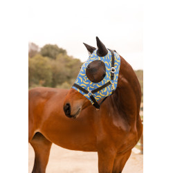 Maschera anti-mosche Horze elastica da infilare Giallo banana Maschera anti-mosche Horze elastica da infilare Giallo banana
