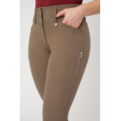 Pantaloni da equitazione con grip Horze Grand Prix Pro da donna Marrone grigio ferro Pantaloni da equitazione con grip Horze Grand Prix Pro da donna Marrone grigio ferro