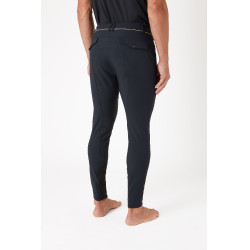 Pantaloni da equitazione uomo con grip integrale B Vertigo Damien Grigio antracite scuro