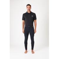 Pantaloni da equitazione uomo con grip integrale B Vertigo Damien Grigio antracite scuro