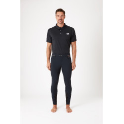 Pantaloni da equitazione uomo con grip integrale B Vertigo Damien Grigio antracite scuro