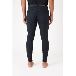 Pantaloni da equitazione uomo con grip integrale B Vertigo Damien Grigio antracite scuro