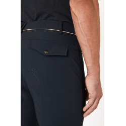 Pantaloni da equitazione uomo con grip integrale B Vertigo Damien Grigio antracite scuro
