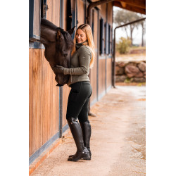 Pantaloni con grip integrale per tutte le stagioni Horze Mira Nero