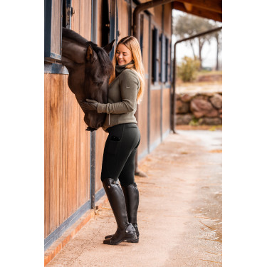 Pantaloni con grip integrale per tutte le stagioni Horze Mira Nero