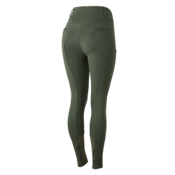 Pantaloni con grip integrale per tutte le stagioni Horze Mira Verde scarabeo Pantaloni con grip integrale per tutte le stagioni Horze Mira Verde scarabeo
