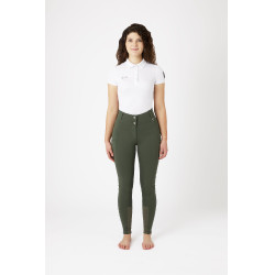 Pantaloni con grip integrale per tutte le stagioni Horze Mira Verde scarabeo