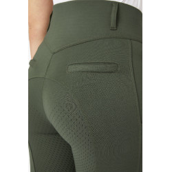 Pantaloni con grip integrale per tutte le stagioni Horze Mira Verde scarabeo