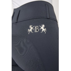 Pantaloni da equitazione a grip integrale Meghan B Vertigo a vita alta donna Blu navy scuro Pantaloni da equitazione a grip integrale Meghan B Vertigo a vita alta donna Blu navy scuro