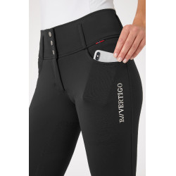 Pantaloni da equitazione a grip integrale Meghan B Vertigo a vita alta donna Nero