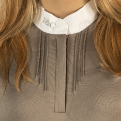 Polo Kavala femme manches courtes Flags & Cup Blanc